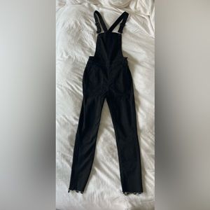 Madewell black denim overalls